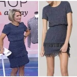 Maje Tweed Mini Rabata Dress Size: 1